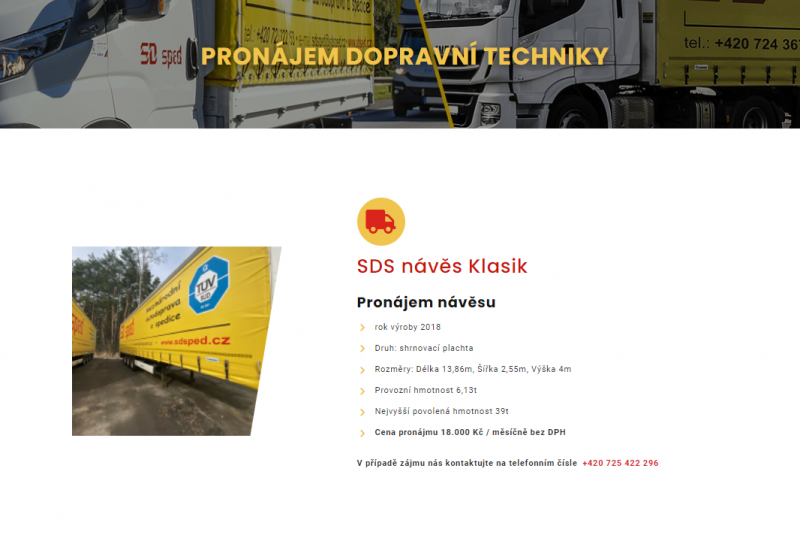 SDS Pronájem